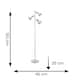 image 6 of ValueLights Albie Chrome 3 Way Adjustable Directional Floor Lamp