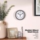 image 2 of OHS Small Round Vintage Decor Home Office Wall Clock, 14cm - Grey