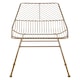 image 1 of Interioirs by Premier Small Gold Metal Wire Chair, Sturdy Metal Chair for Kitchen, Outdoor Tapered Metal Chair for Patio, Lawn