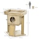 image 4 of PawHut Cat Tree Tower Indoor with Cats Scratching Post Cat House, Coffee