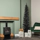 image 2 of 7ft (2.1m) Black Pencil Pine Artificial Christmas Tree with 401 Tips