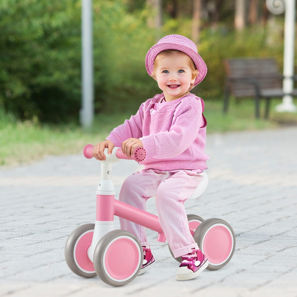 image 1 of COSTWAY Baby Balance Bike Toddler Balance Bike w/Height Adjustable Handle-Pink