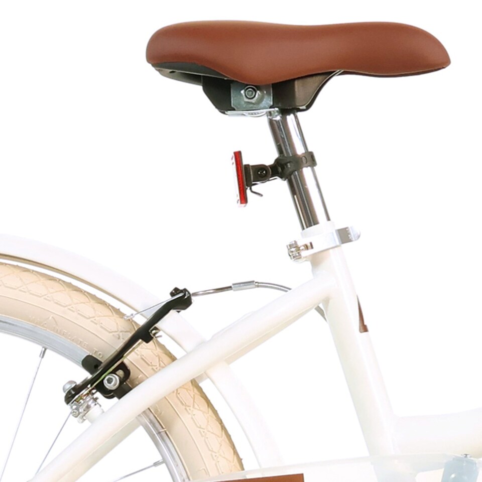 image 1 of Retro 20" Kids Bicycle - White Classic Vintage Style Bike for Children
