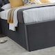 image 6 of 5ft King Size Velvet grey ottoman fabric upholstered buttoned storage gas lift up bed frame. Front lift up underbed storeage bed frame