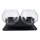 image 1 of Living and Home 15° Tilted Elevated Feeder with Double Cat Bowls, Transparent | Multi