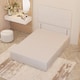 image 4 of Divan Bed Base with 4 Drawers & Plain Floor Standing Headboard Plush Velvet | White | White