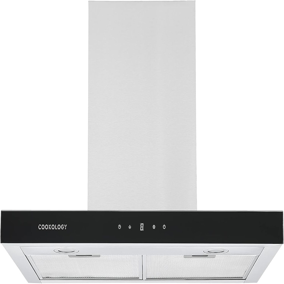 image 1 of Cookology 60cm Stainless Steel Chimney Cooker Hood - Energy Rating A++