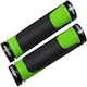 image 3 of AWE AWEGrip Alloy BMX MTB Bike Green/Black Handlebar Locking Grips + End Caps