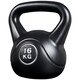 image 1 of Yaheetech 16kg HDPE Coated Kettlebell with Ergonomic Handle | Black | 16