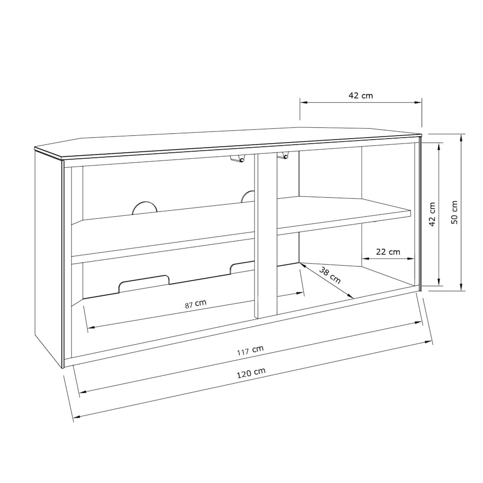 image 1 of Frank Olsen Corner 1200 Tv Cabinet White | White
