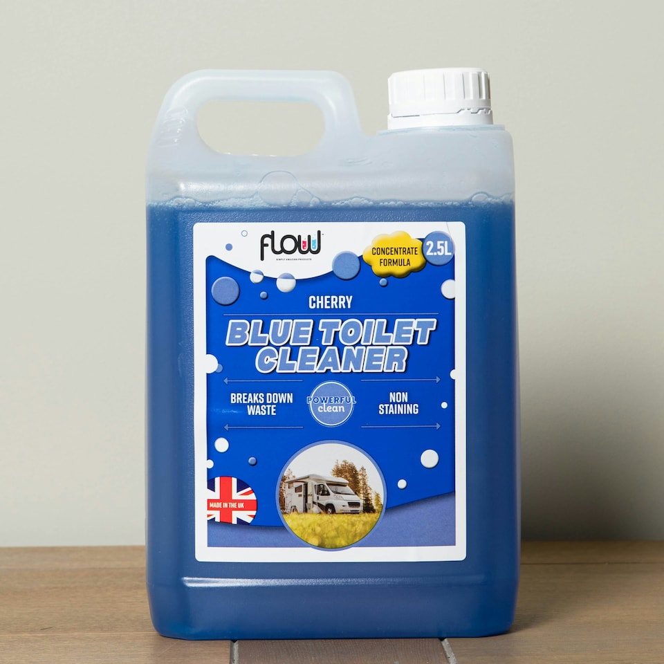 image 1 of 2.5L Cherry Pink & Blue Toilet Cleaning Rinse Concentrate Fluid Set