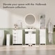 image 7 of VonHaus Holbrook White Slim Bathroom Storage Unit with Drawers