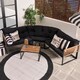 image 3 of OHS Santorini 5 Seater Corner Sofa Table Set Garden Patio Furniture | Black | Five Plus Seater