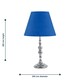 image 4 of Chrome Table Lamp with Decorative Stem and Royal Blue Shade Chrome | Blue