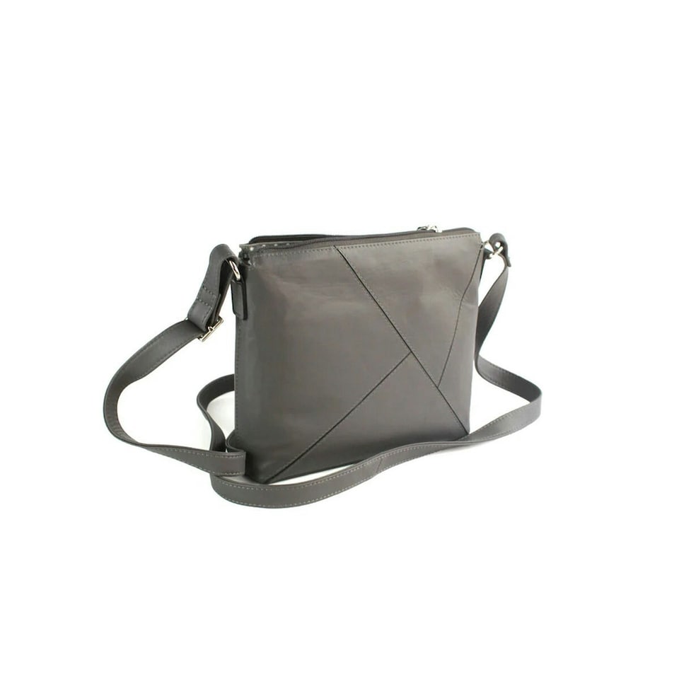 image 1 of Eastern Counties Leather Womens/Ladies Winnie Leather Handbag - Dark Grey - One Size | Grey