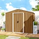 image 8 of Outsunny 8 x 6ft Garden Storage Shed with Double Door Brown Wood Effect 
