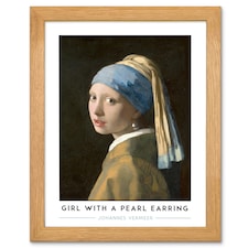 Johannes Vermeer Girl With A Pearl Earring Art Wood Framed Wall Art Print
