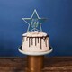 image 1 of Navy 'Best Dad Ever' Star Card Cake Topper