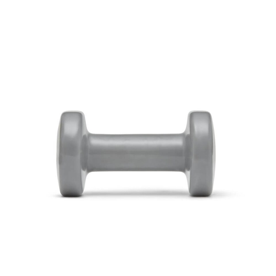 image 1 of Reebok 3kg Vinyl-Coated Cast Iron Dumbbell Pair, Grey, Anti-roll Design | Multi | Grey | 6.2KILOGRAMS