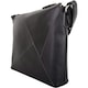 image 3 of Genuine Soft Leather Crossbody Shoulder Triangle Panel Handbag Black | Black