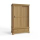 image 5 of Faire 120cm Sliding Combination Wardrobe in Natural Oak with Oak Top Brown