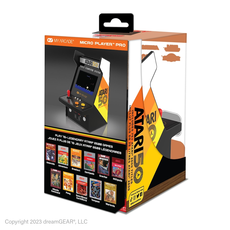 image 1 of Atari Portable Retro Arcade Micro Player Pro 6.7" (100 Games in 1)