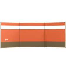 Outsunny Camping Windbreaks with Clear Windows and Carry Bag | Orange | Orange | 440 x 140 cm