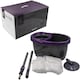 image 4 of Calitek 360° Rotating Spin Mop and Bucket Set with 2 Microfibre Heads Grey