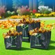 image 2 of 3Pcs Reusable Garden Waste Sacks Heavy Duty Bags Handles Foldable 70L 105L 175L