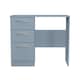 image 1 of Trent 3 Drawer Vanity in Denim Blue (Ready Assembled) | Blue | Denim Blue