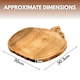 image 3 of Marco Paul Wooden Pumpkin Decorative Tray 30cm Autumn Centrepiece Brown
