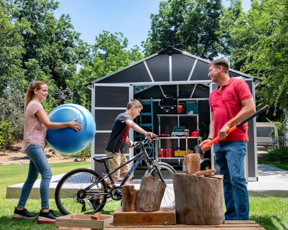 image 1 of Yukon 11X21.3 Shed - Polycarbonate - L643 x W332 x H252 - Dark Grey