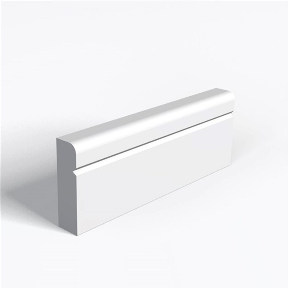 Pack of 20 (Total 20 Units) - MDF Pencil Round and 1 V Groove Architrave - 15mm (T) x 94mm (H) x 2440mm (L)
