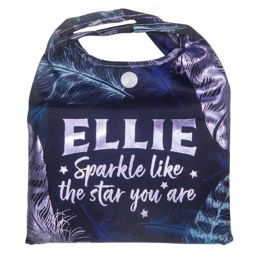image 1 of History & Heraldry Personalised Sparkle Reusable Foldable Shopper Bag - Ellie | Multi