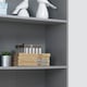 image 3 of Essentials Tall Bookcase Light Grey Finish