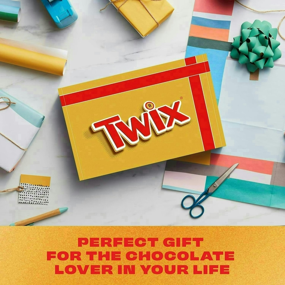image 1 of Twix Variety Chocolate Hamper Gift Box | Classic | White | Xtra | Salted Caramel Gift for Him and Her, Perfect for Birthday, Thank You or Celebration Gifts