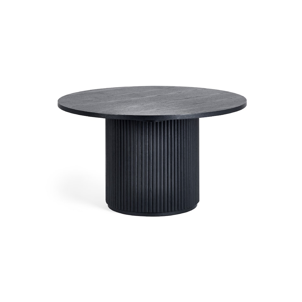 image 1 of Louis Fluted Round Coffee Table - Black
