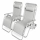 image 3 of Set of 2 Zero Gravity Reclining Foldable Garden Chairs Sun Loungers