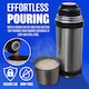image 7 of 1.0 Litre Stainless Steel Vacuum Flask HOT & Cold Drinks Camping Carry Handle