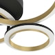 image 3 of EGLO Calliera Black & Brass Steel LED Circle Modern Ceiling Light