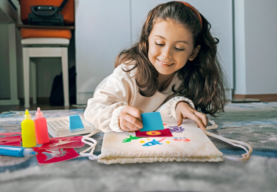 image 1 of KidzMaker - Stencil Backpack Printing