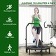 image 6 of HOMCOM 40" Foldable Mini Fitness Trampoline w/ Foam Handle, Green