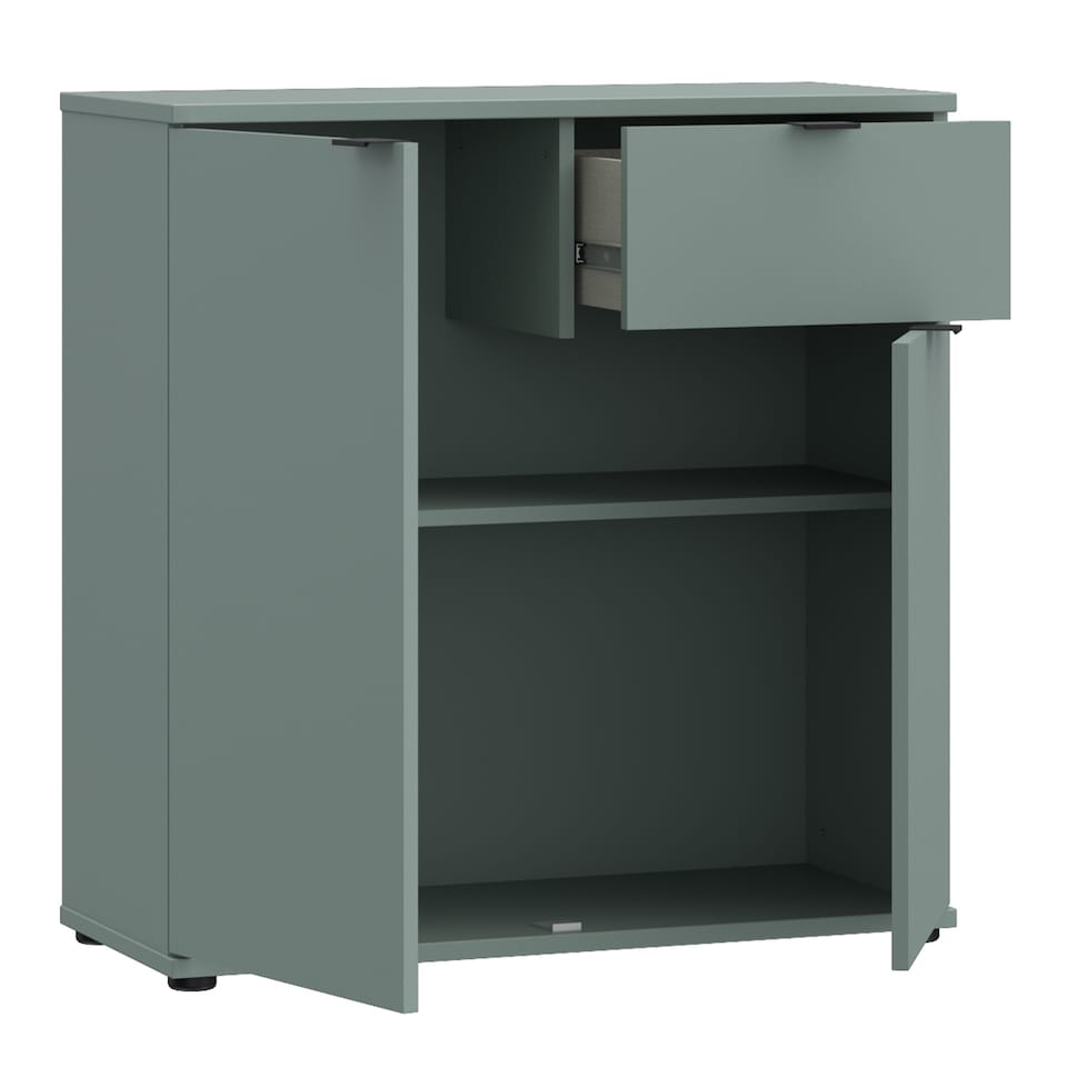 image 1 of Ganymede 2 Door Cupboard with Drawer in Sage Green