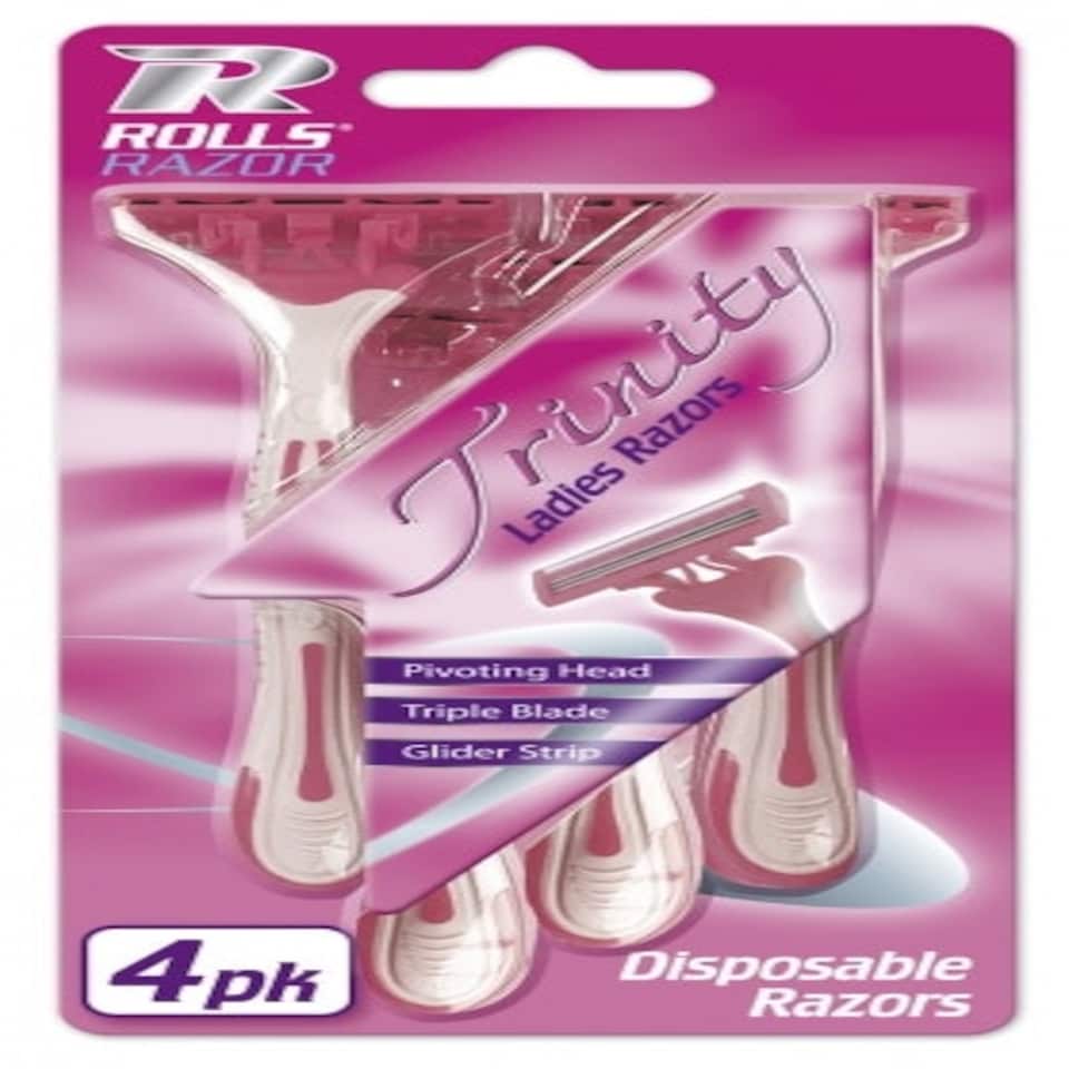 image 1 of Pack of 4 Trinity Ladies Disposable Razors