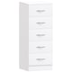 image 8 of Vida Designs Riano 5 Drawer Narrow Chest of Drawers Bedroom Storage, White