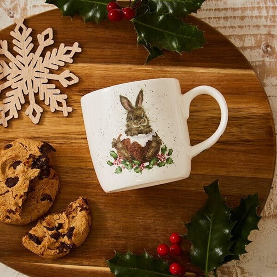 image 1 of Wrendale Designs 'Merry Little Christmas' Rabbit Mug