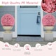 image 6 of COSTWAY 2PCS Artificial Plant Topiary Balls 44CM Decorative Balls Pink | One Size