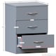 image 3 of Vida Designs Riano 3 Drawer Bedside Chest Cabinet Table Nightstand, Grey