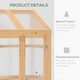 image 3 of Outsunny Wooden Greenhouse Cold Frame Grow House w/ Double Door for Flower Brown