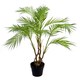 image 5 of 90cm Artificial Areca Palm Plant Realistic Detail Trunk with Gold Metal Planter | Green | 3ft